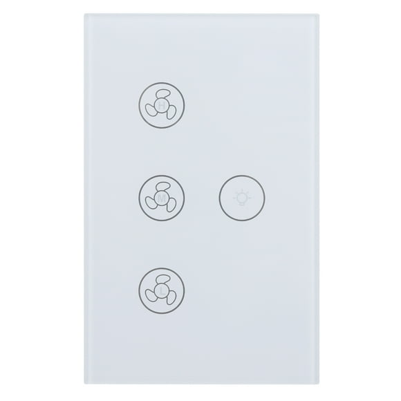 Smart WiFi Touch Switch, Voice Control Fan Touch Switch, Timer Function, Mobile APP Control, Compatible for  Home 110-240V