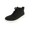 Fitflop Mens Sporty Pop Canvas High Top Sneaker Shoes, Black, US 9