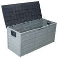 thumbnail image 3 of Gzxs 75 Gallon Outdoor Storage Deck Box on Wheels, All Weather Sun-proof Moveable Patio Storage Box Chest for Patio Furniture Outdoor Cushions,Garden Tools and Pool Toys (Gray), 3 of 9