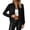 Black, variant on Women's Full Zip Suede Jacket Lightweight Long Sleeve Casual Coat