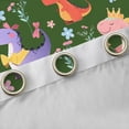 thumbnail image 4 of Manfei Bowknot Pink Dinosaur Black Out Curtains, Cartoon Animal Curtains Pack of 2 (42x63 Each), Teens Boys Girls Kids Bedroom Curtains, Living Room Curtains Decor, 4 of 6