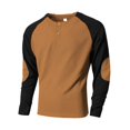 thumbnail image 5 of KHONTS Men's Henley Shirt Raglan Long Sleeve T Shirts Casual Lightweight Tops Classic Fashion Tees Coffee XXL, 5 of 5