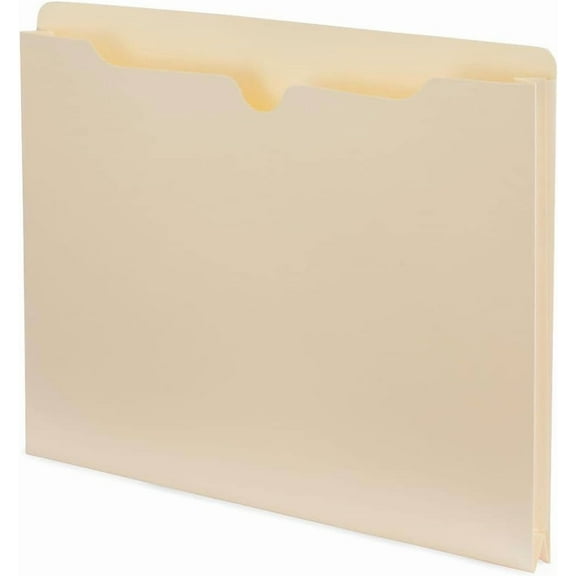 Staples Jacket File Folders, 1 Inch Expandable Sides, Letter Size, Perfect for Home, Office or Classroom, 50-Pack, Manila