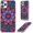 Color Mandala, variant on for iPhone 12 Case, for iPhone 12 Pro Case, Slim Soft TPU 360 Full Protective Clear Phone Cover Cases with Art Design for iPhone 12/12 Pro 6.1 Inch, France Paris Eiffel Tower Rain Red Umbrella