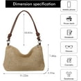 thumbnail image 4 of LHSHID Women's Cotton Blend Geometric Crossbody Handbag, White, 4 of 6