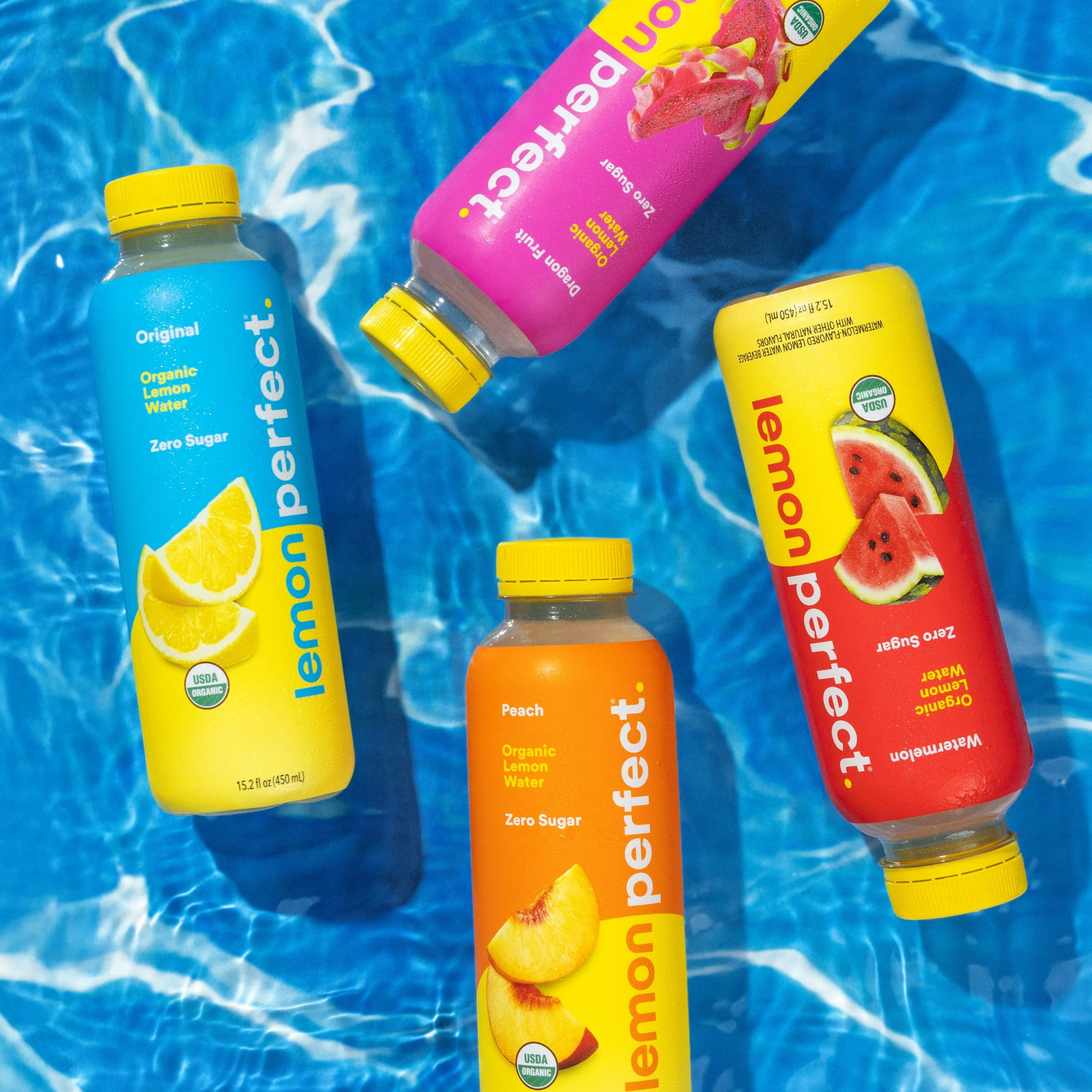 Lemon Perfect 4-Flavor Variety Pack, Organic, Zero Sugar, Flavored Lemon Water, Delicious and Refreshing, Hydration 15.2 fl oz Bottles (12-Pack)