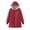 Red, variant on Clothes for women Solid Color Temperament Long Sleeved Hooded Medium Length Lamb Cotton-Padded Clothes Overcoat Womens Clothes Summer