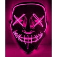 thumbnail image 2 of Tagital Halloween Mask LED Light Up Funny Masks The Purge Movie Scary Festival Costume, 2 of 4
