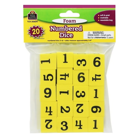 UPC: 0088231906049 | Teacher Created Resources Foam Numbered Dice Ages 4+ (TCR20604)