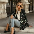 thumbnail image 4 of SCRAWLGOD Dragonfly Fall Cardigan Sweaters for Women Lightweight Jacket with Pockets Size L Long Sleeve Sweatshirt Cardigan Women Open Front Soft Ladies Cardigan for Clubs, 4 of 7