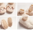 thumbnail image 5 of Generic Slippers Toddler Girl Autumn And Winter Children Toddler Boys And Girls Non Slip Flat Socks Plush Warm Solid Color Cute Pig Shape(0-3 Months,Beige), 5 of 5
