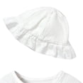 thumbnail image 4 of Fesfesfes Baby Summer Long Sleeve 1 Piece Romper with Hat Soft Breathable Gauze Outfit Solid Color Jumpsuit for Boys and Girls Daily Wear Photoshoot Cozy Casual Set, 4 of 5