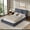 Gray, variant on Queen Upholstered Bed Frame, AirFrame Low Profile Cloud Bed, Corduroy Upholstered Headboard, 360° Foam Edging, No Box Spring Needed, Easy Assembly, for Bedroom Guest Room, Black