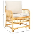 thumbnail image 3 of Safavieh Reiley Coastal Rattan and Linen Dining Arm Chairs, White/Natural, 3 of 6