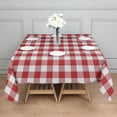 thumbnail image 3 of Red and White Plaid Pattern Square Tablecloth,Waterproof Square Table Cover,Wipeable Spillproof Washable Table Cover for Home Kitchen Party Decor 42"X42"(107x107cm), 3 of 6