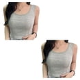 thumbnail image 2 of Camiseta sin mangas corta Qarigey para mujer con cuello cuadrado chaleco corto de verano, 2 of 6