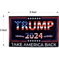 thumbnail image 2 of Banner presidencial, resistente, de doble cara, para exhibición patriótica para uso en interiores y exteriores, material de poliéster grueso que garantiza durabilidad y vitalidad, ideal para hogares,, 2 of 4