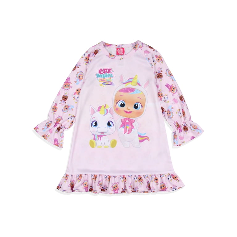 Cry Babies Magic Tears Girls' Show Unicorn Sleep Pajama Dress