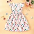 thumbnail image 2 of UFOUND Toddler Children Girls Dresses Short Sleeve Cartoon Prints Dress Sundress Classic Dailywear, 2 of 4