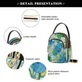 thumbnail image 5 of Leather Handbag Crossbody Bag Beautiful Lotus Flowers, 5 of 7