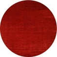 thumbnail image 1 of Ahgly Company Machine Washable Indoor Round Contemporary Neon Red Area Rugs, 8' Round, 1 of 7