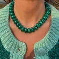 thumbnail image 4 of NICKSUN Vibrant Dopamine Color Resin Beaded Choker Necklace, Smooth Flat Round Disc Collarbone Statement Necklace, Minimalist Summer Vacation Stackable Jewelry, 4 of 7