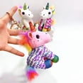 thumbnail image 3 of Llavero creativo de unicornio con lentejuelas, muñeco de peluche Kawaii de dibujos animados, adornos de bolsa de coche, juguetes suaves para niñas, regalo de cumpleaños, nuevo, 3 of 5