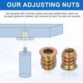 thumbnail image 3 of 28Pcs Threaded Inserts Nuts, M6x13mm Hex Socket Drive Nut Inserts for Wood, 3 of 6