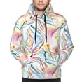 thumbnail image 4 of Hoodies for Men - Abstract marble texture Long Sleeve Comfrt Men'S Fashion Hoodies & Sweatshirts, Sweatshirts for Men Hoodies Pullover Clothing Clothes with Pouch, 4 of 7