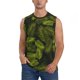thumbnail image 1 of Balery Tropical Palm Leaves Fern Leaf Camisetas sin mangas para hombre, absorbe la humedad y protege contra el mal olor.-3X-Large, 1 of 7