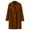 Brown, variant on Baberdicy Womens Winter Coats Women Winter Wool Blend Mid Long Coat Notch Double Breasted Lapel Jacket Outwear Trenchcoat Women's Red