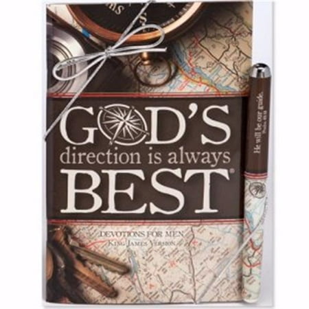 Gift Set-God's Direction Is Always Best Devotion Book & Pen (Psalm 48:14