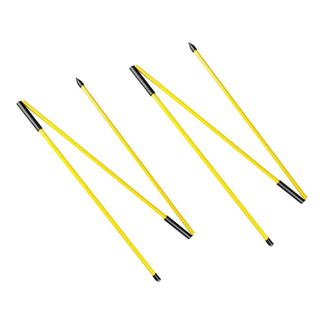 heritaly 2x Golf Alignment Sticks Portable for Swing Golf Full Yellow Putting Swing Practice Yellow 122cm