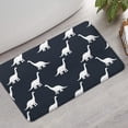 thumbnail image 2 of Dark Blue Dinosaurs Silhouette Pattern Bathroom Rugs Mat,Non Slip Microfiber Bathroom Rug,Rubber Backing,Soft Bathroom Mats for Bathroom Floor,Tub and Shower,17x30in(43x75cm), 2 of 5