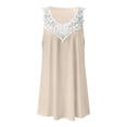 thumbnail image 4 of Women's Tops Tees Blouses Lace Neckline Loose Summer Sleeveless Basic Shirts Tank Tops for Women, 4 of 5