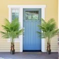 thumbnail image 2 of Gymax 4.2 FT Tall Artificial Palm Paradise Plant 2 Pack Large Fake Potted Tree, 2 of 10