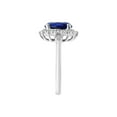 thumbnail image 2 of 4 1/10 Carat T.G.W Created Blue and White Sapphire and Diamond-Accent Halo Sterling Silver "Indigo Gem" Engagement Ring, 2 of 5