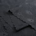 thumbnail image 5 of Solid Flower Jacquard Table Cloth Damask Table Cover Heavy Weight Fabric Tabletop Decoration for Kitchen Banquet Party Rectangle 60×84 in dark grey, 5 of 7