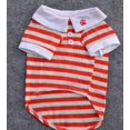 thumbnail image 2 of Cotton Striped Pet Shirt, Stylish Dog Polo T-Shirt with Collar, Breathable Cat Tee, Soft Material Puppy Top, Classic Patterned Pet Apparel, 2 of 3
