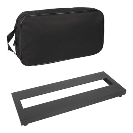 Guitar Effect Pedalboard with Carrying Bag Aluminum Alloy Effect Pedal Plate Portable Large Guitar Pedal Board Enduring