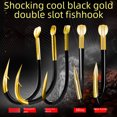 thumbnail image 1 of Anzuelo de pesca de doble ranura en oro negro fresco Isem Izu nuevo Kanto sin espinas para peces voladores mar noche mil y equipo de pesca a granel 100 piezas, 1 of 5