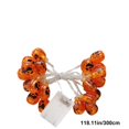 thumbnail image 3 of Teissuly Pumpkin Halloween Lights 118 In 20 LED Pumpkin String Lights Battery Powered Halloween Orange Lights Halloween Party Lighting Decorations Backyard Fence, 3 of 6