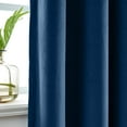 thumbnail image 3 of 52 W x 96 L Pinch Pleat Curtain Room Darkening Velvet Curtain Drapery Panel for Traverse Rod or Track, Living Room Bedroom Meetingroom Club Theater Patio Door (1 Panel), Chocolate outdoor curtains, 3 of 7