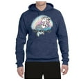 thumbnail image 2 of Wild Bobby, Mermazing Mermicorn Cute Gift Women Girls, Streetwear, Unisex Graphic Hoodie Sweatshirt, Vintage Heather Navy, Small, 2 of 3