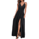 thumbnail image 3 of Vestido de Verano para Mujer, con Estampado Floral, Tirantes Finos, Informal, Bohemio, con Abertura para Playa, y Fluido. Negro XL, 3 of 6