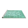 thumbnail image 2 of Ahgly Company Machine Washable Indoor Rectangle Persian Turquoise Blue Traditional Area Rugs, 2' x 5', 2 of 4