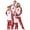 Christmas 01, variant on Onlypjs Family Matching Christmas Pajamas – White Top with Santa Hat Wine Glass Print & Red Buffalo Plaid Pants Holiday Sleepwear for Women, Men