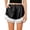 Black, variant on Loungewear Shorts for Women Satin Lace Trim Elastic Waist Pockets Sleep Everyday Wear