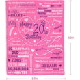thumbnail image 3 of 20th Birthday Gifts for Women, 20th Birthday Decorations for Women, 20 Year Old Women Birthday Gifts, Blanket 50"x60" Happy Birthday Gifts for 20 Year Old Women Daughter Granddaughter Sister, 3 of 6