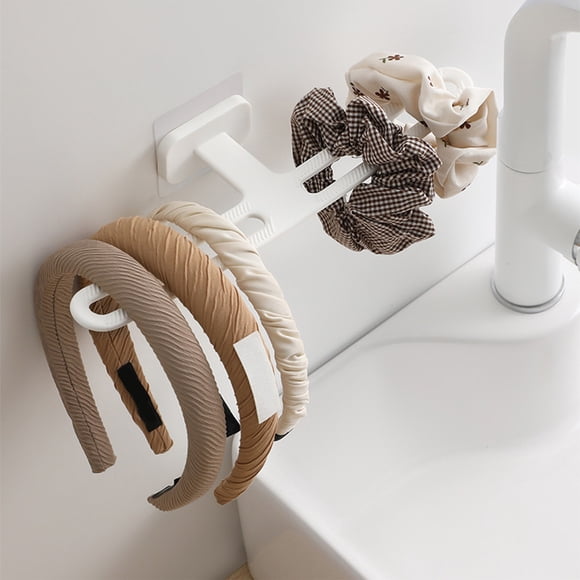 Ganchos para el pelo, pinzas para el pelo, soportes de pared, sin perforar, para mujer, para clasificar sombreros, ganchos para el hogar, de plástico